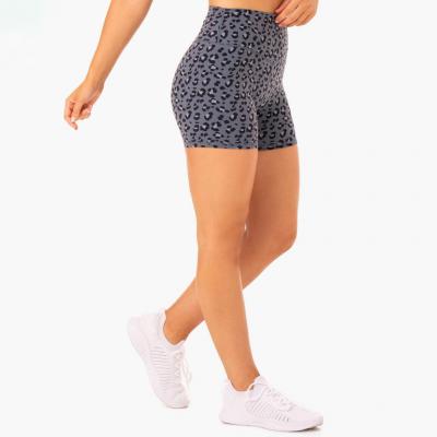 Custom Best Selling Butt Lift Compression Women Leopad Gym Shorts