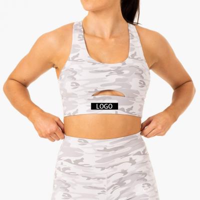 Custom Label Hollow Out Digital Printing Sports Bra