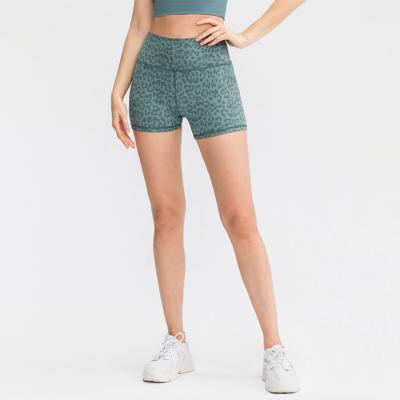 Custom Leopad Printing High Rise Booty Shorts For Women