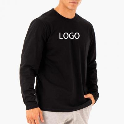 Custom Logo Plain Polyester Round Neck Dry Fit Long Sleeve Tee