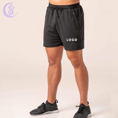 Custom Side Zipper Pockets Breathable Mesh Fabric 5 Inch Sports Athletic Gym Shorts