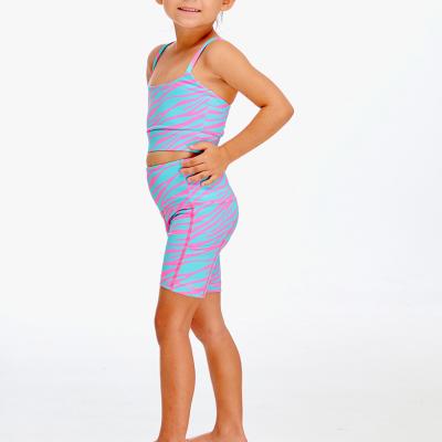 Customized Children Cute Yoga Short Sublimated Pattern Running Yoga Set