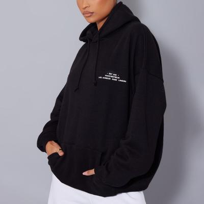 Custom Essential Streetwear Casual Drop Shoulder Crop Sweatshirt Hoodie