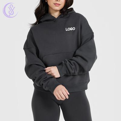 Women Solid Blank Warm Loose Fit Casual Sport Pullover Thick Athletic Oversized Hoodie Women′s Winter Hoodies