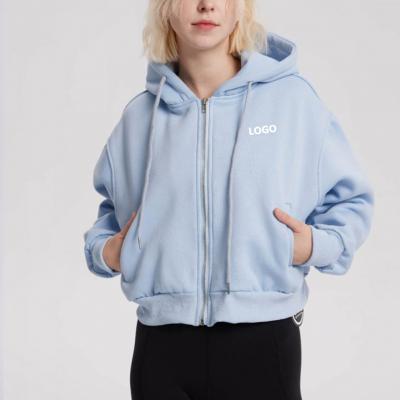 High Quality Winter Season Sweatshirt Full zipper Drawstring Hoodie 