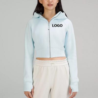 Popular Hot Sell Full Zipper Short Sweatshirt Long Sleeve