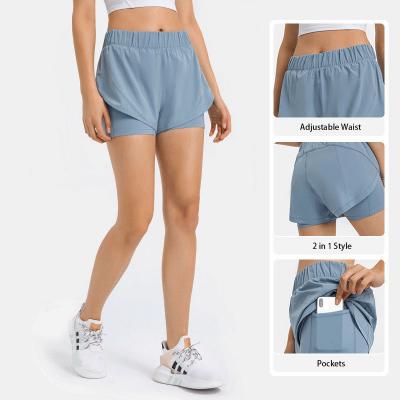New Outdoor Running Sweat-absorbing 2 in 1 Yoga Shorts